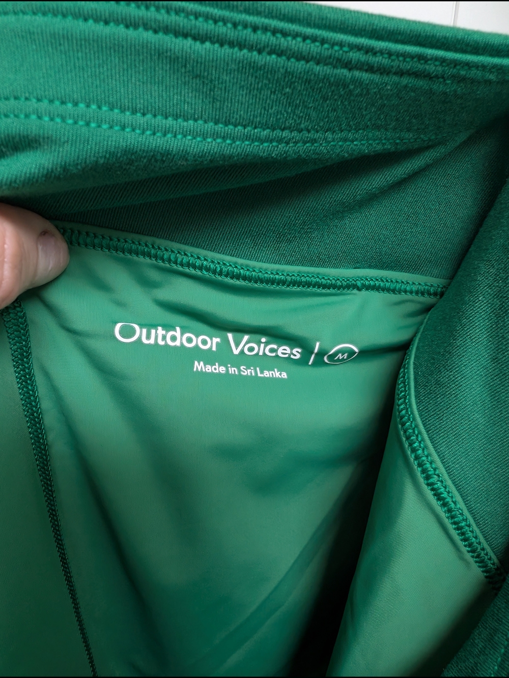 Outdoor Voices Green Contrast-Trim Mini SKIRT ONLY, built in shorts,Medium - Picture 8 of 8